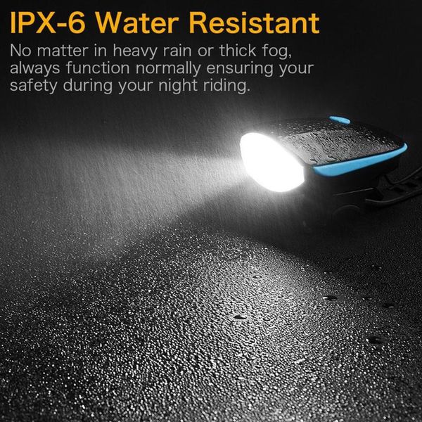 

bike light with horn set rechargeable bicycle bell lights waterproof accessories ciclismo