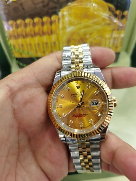 

with original box elling wristwatch 18k yellow gold 41mm 126333 two tone asia 2813 movement automatic mechanical mens watch watches 8222, Slivery;brown