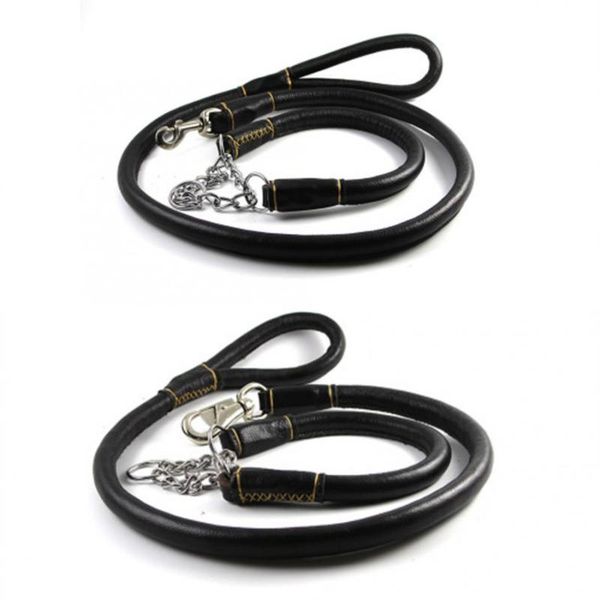 

dog collars & leashes pu leather thickened collar personalized design pet traction rope walking belt durable