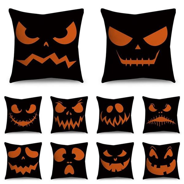 

cushion/decorative pillow wzh halloween cartoon emoticons decorative cushion cover floral case for car sofa decor pillowcase home pillows 45