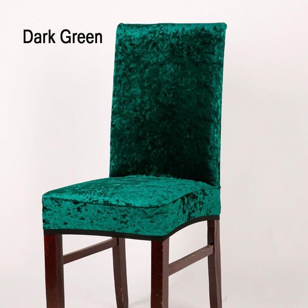 

chair covers 6pcs/lot removable home dinner seat cover christmas party favor flannel gold green white 11 colors
