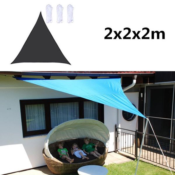 

shade 2x2x2m heavy waterproof sail sun canopy cover trilateral/triangle garden yard awnings car sunshade anti-uv cloth summer