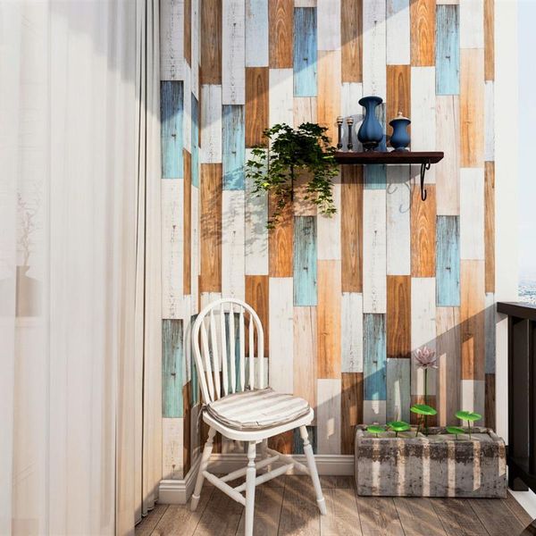 

peel and stick wallpaper 3d wood plank self adhesive contact wall papers removable home decorative stickers wallpapers