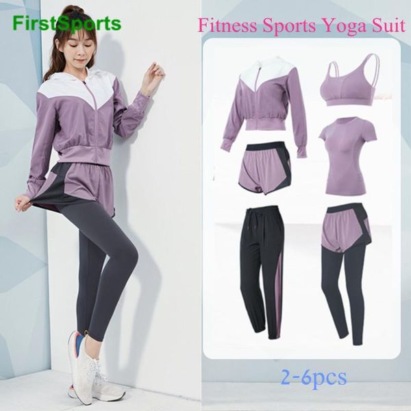 

gym clothing outfit women workout yoga set quick dry running sportswear fitness training jogging sports suit 2-6pcs1, White;red