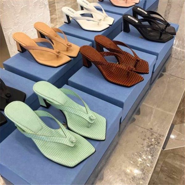 

slippers high heel clip toe sandals female calf leather catwalk beach temperament lizard pattern summer ladies party slipper, Black