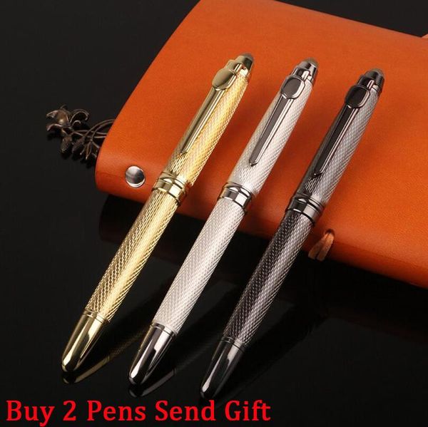 

ballpoint pens selling brand jinhao 163 full metal roller pen luxury business men writing buy 2 send gift, Blue;orange