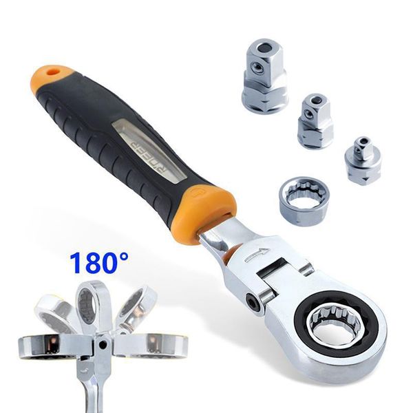 

hand tools rdeer ratchet wrench set adjustable with 1/4in 3/8in 1/2in socket adapter drive converter 5pcs