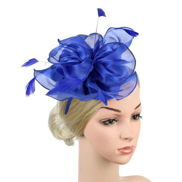 

party hats women's elegant hat strap flower feather hair clip headband accessory supplies