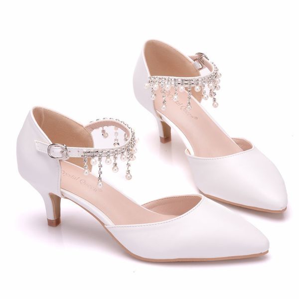 

dress shoes women's high heels crystal queen, thin-heel spare shoes two inches white with rhinestones. vyu0, Black