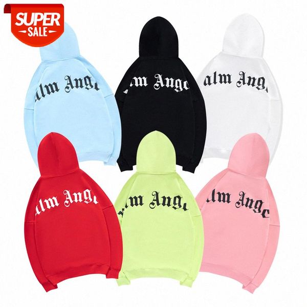 

street hoodie pa angel physical angels letters casual sweater #ja9m, Black