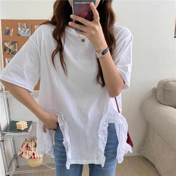 

women's t-shirt white short-sleeved female summer 2021 korean version loose and all-match shirt ins women clothes