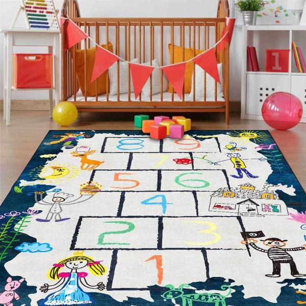 

carpets funny cartoon kids carpet child bedroom gamer area rugs kid anti-skid playing mat living alfombras big room washable for