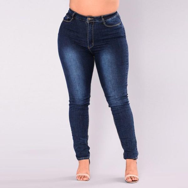 

women's jeans woman oversize women plus size stretch slim denim skinny pants high waist pencil trousers ropa mujer dropship #f, Blue