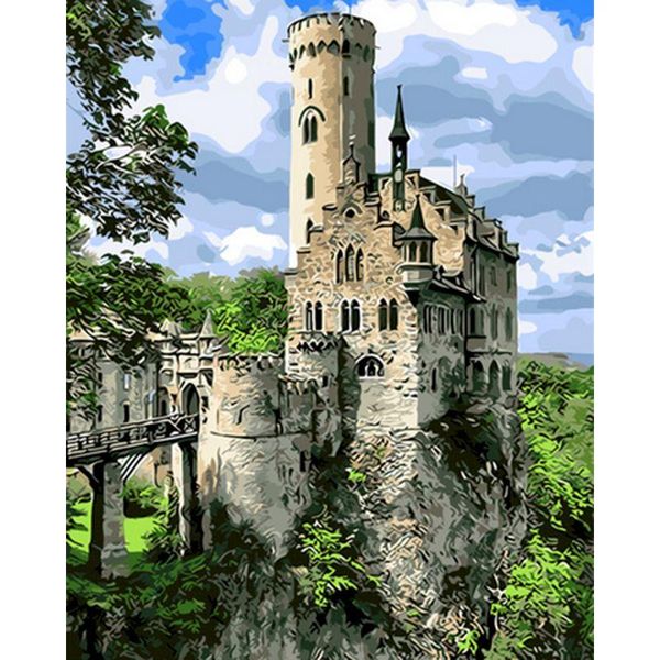 

paintings painting by numbers jungle castle home decor oil drop 40x50 50x65 60x75cm canvas for kids & gift