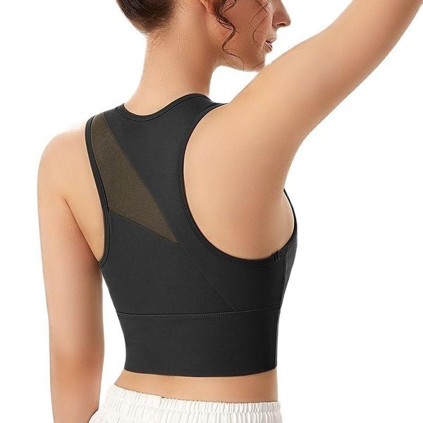 

bustiers & corsets mesh beautiful back sports underwear women's summer fitness running outside yoga wear vest type shockproof gathered, Black;white
