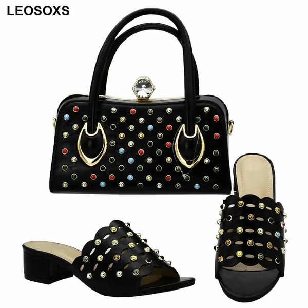 

dress shoes latest design italian with matching bags for women nigeria party and bag set italy, Black