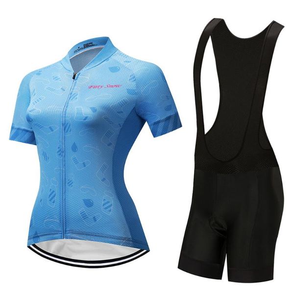 

summer shorts shirt cycling jersey set women road bike dress clothing suit bicycle mtb skinsuit clothes kit maillot uniform racing sets, Black;blue