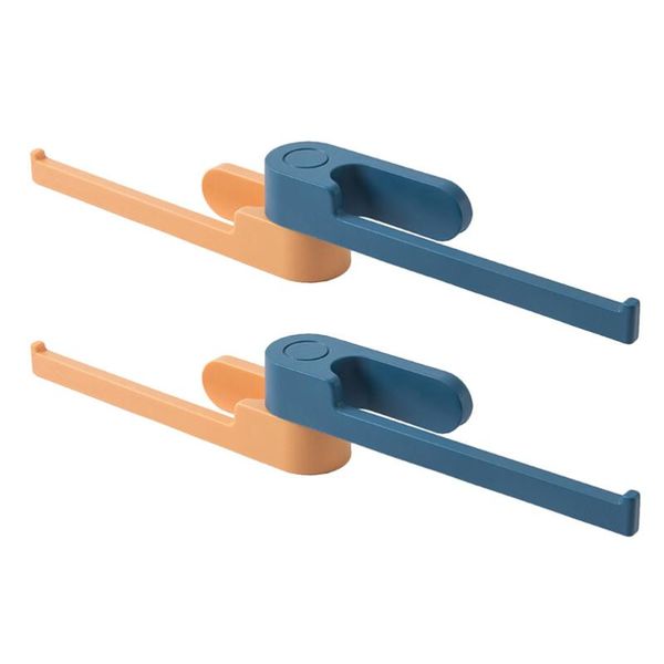 

hooks & rails 2pcs household wall-mounted clothes hanger rack hole-holders