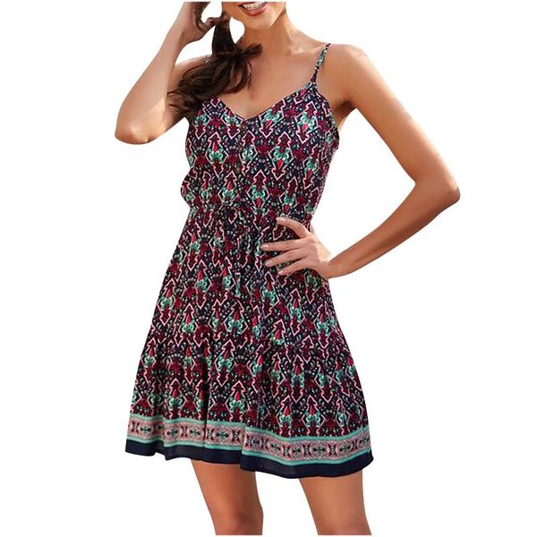 

casual dresses flower pattern fashion women's deep v-neck tshirts summer short sleeve floral print dress robe, Black;gray