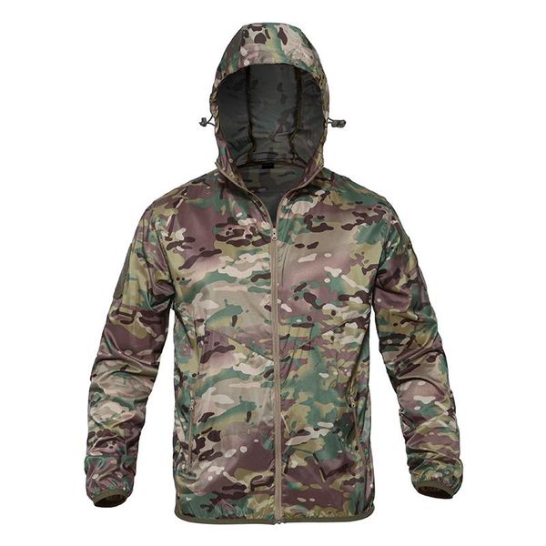 

men's jackets summer quick dry tactical skin jacket portable hooded coat thin windbreaker sunscreen waterproof army military, Black;brown