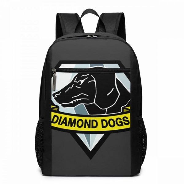 

backpack mgs 5 diamond dogs backpacks teen sports bag trendy multi function men - women pattern bags