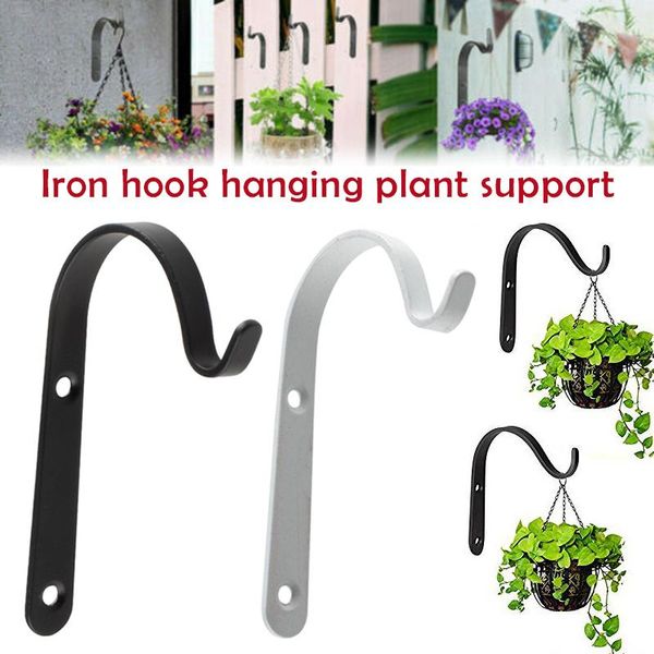

hooks & rails 1/4/10 pcs hanging basket brackets metal strong outdoor wall garden hook decoration mulitfunction