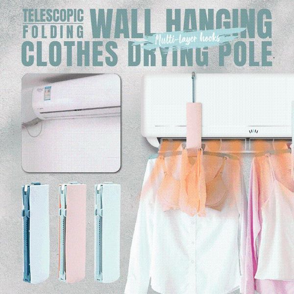 

hangers & racks 3 colors folding hanging clothes drying rack convenient el for travel simple adjustable