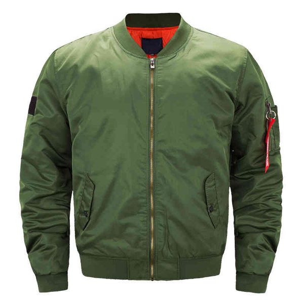 

brand 2021 bomber mens s bomber coat male classic pilot air s winter ets men, Black