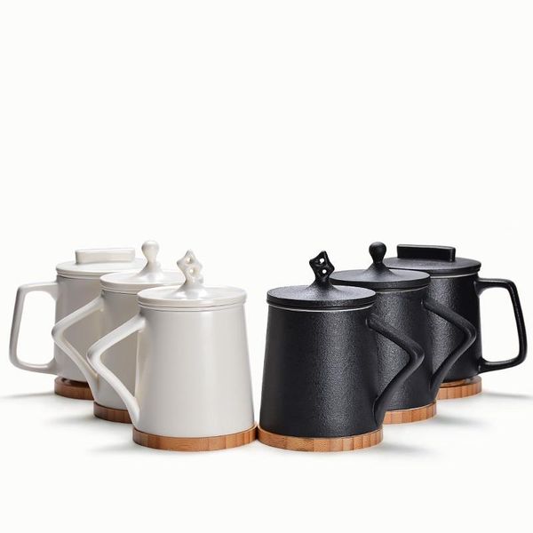 

mugs mug with filter set lid couple cup ceramic creative simple office household large capacity tea can be customized