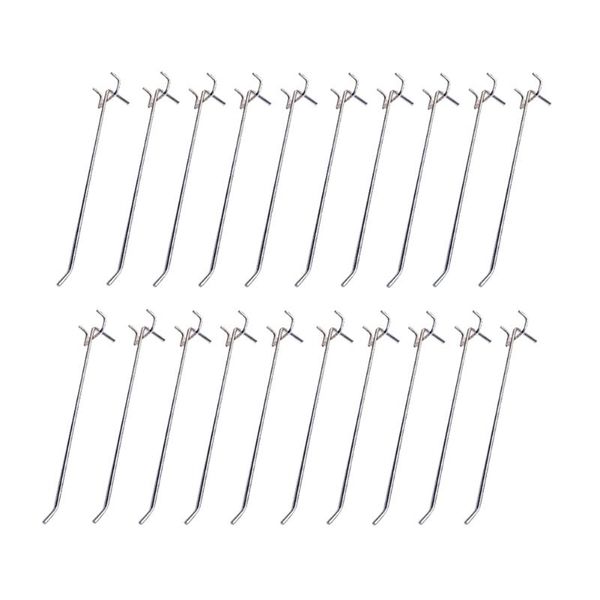 

20pcs display storage home manganese steel easy install garage workshop wall mount pegboard hooks heavy duty hanging tool & rails
