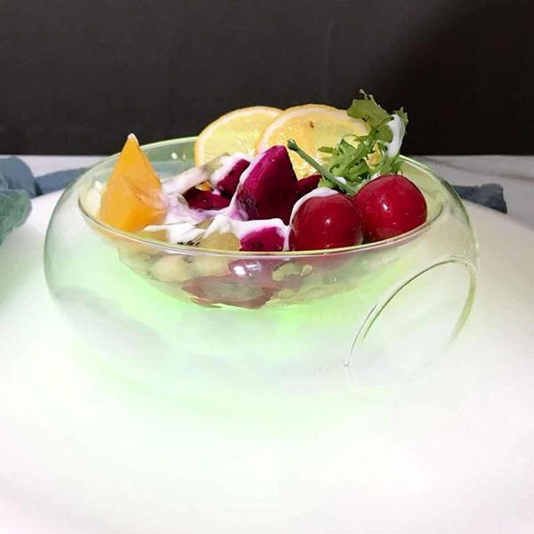 

dishes & plates creative molecular cuisine transparent glass bowl dry ice salad for el