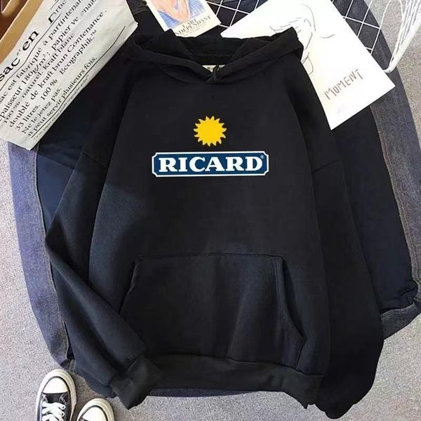 

men's hoodies & sweatshirts fashion ricard hoodie for men women sportswear tracksuit clothes, Black