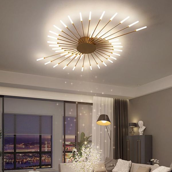 

chandeliers modern minimalist creative fireworks led chandelier for living room bedroom dining indoor lighting decoration ceiling lamps