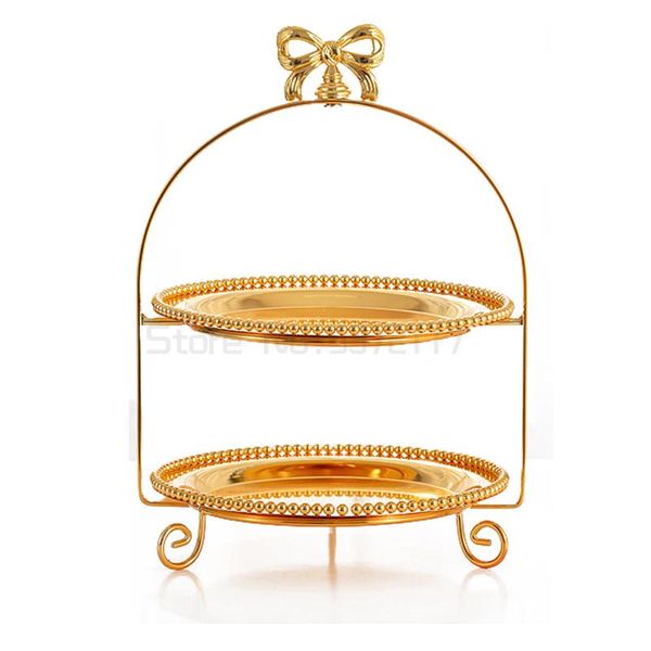 

dishes & plates multi layer cake rack afternoon tea fruit tray dessert table bow