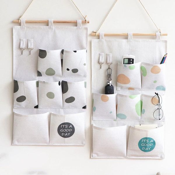

storage bags 7 pockets wall mounted wardrobe organizer sundries bag jewelry hanging pouch hang cosmetics toys