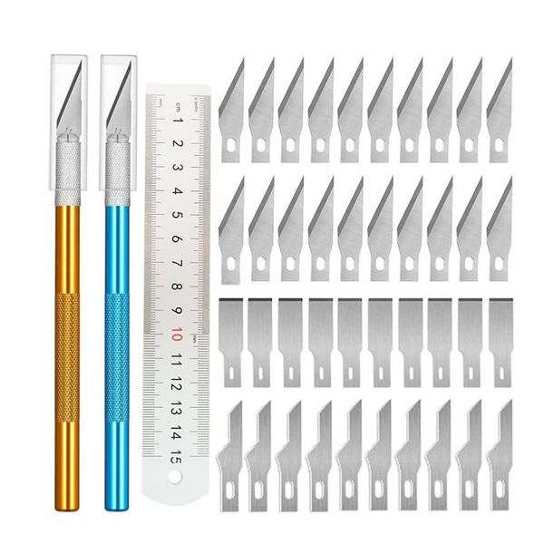 

craft tools 43pc engraving pen set carving knife rubber stamp paper-cut model scrapbooking stencil hand account making tool apposite