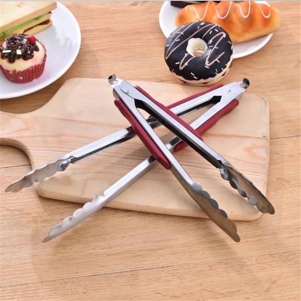 

tools & accessories kitchen bbq stainless tongs clip barbecue salad food multifunction grill baking