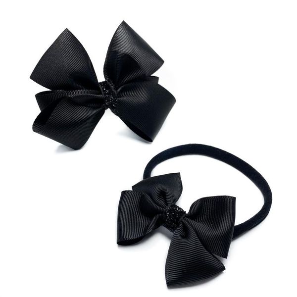 

hair clips black mother girl buckle and headband set