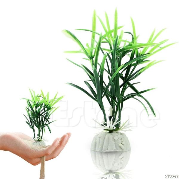 

decorations 2pc/lot ornamental plants fish tank short paragraph lucky bamboo artificial water y110-drop