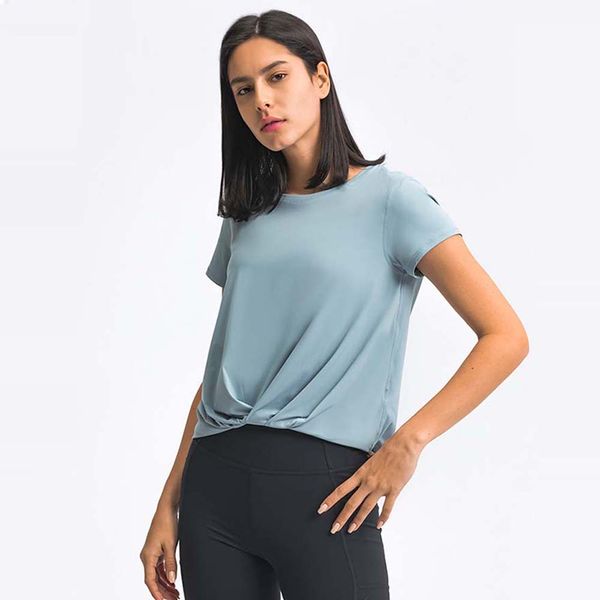 

crossway pleats and thank you solid color women yoga shirts outfit round neck sports gym wear fitness lady workout soft relaxed fit, White;red