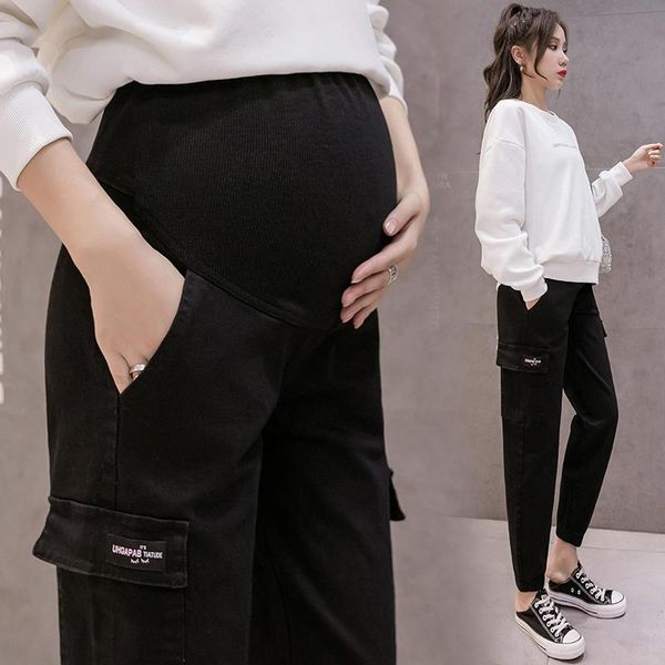 

cotton pregnant pants maternity clothes for women trousers pregnancy pant gestante pantalones embarazada clothing bottoms, White