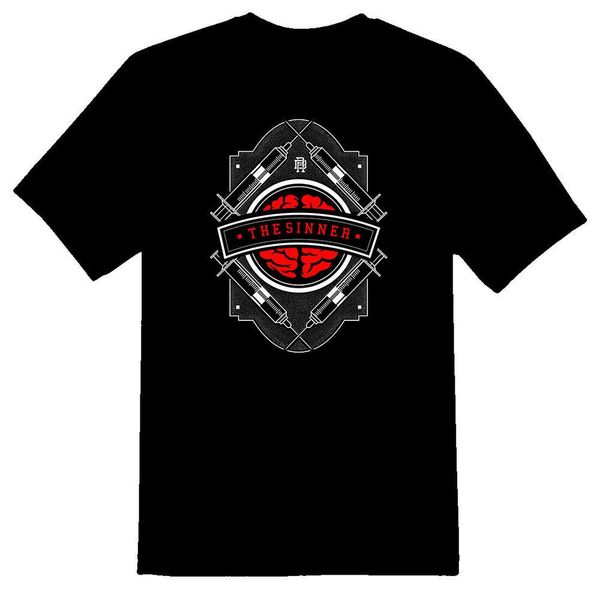 

the sinner heart tee shirt black or white, White;black