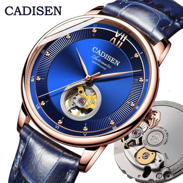 

ultra-thin automatic men mechanical watch artistic temperament rose gold leather business leisure 5atm waterproof wristwatches, Slivery;brown