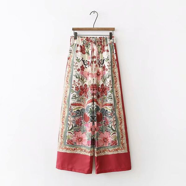 

fashionable pants xd-1225 summer positioning floral print skirt, Black;white