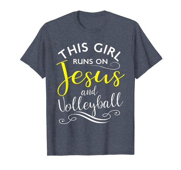 

This Girl Runs On Jesus And Volleyball T-shirt Christian Tee, Mainly pictures