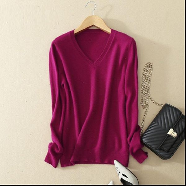

wool solid color pullover womens sweater v neck long sleeved drop high quality, White;black