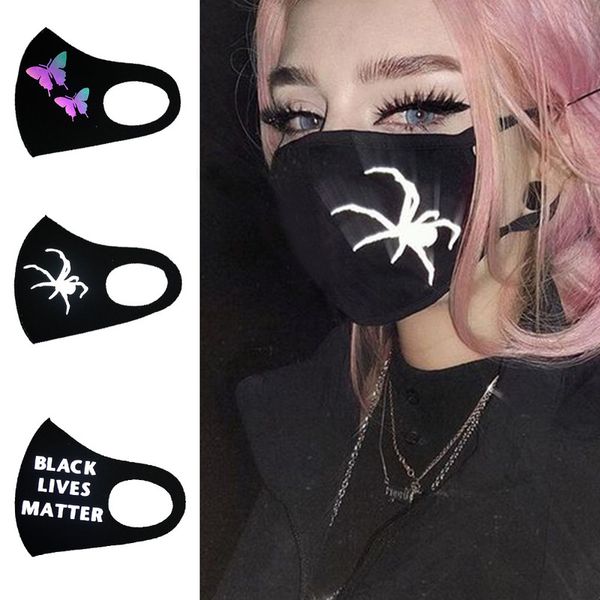 

letter reflective butterfly spider printed star ice silk mask