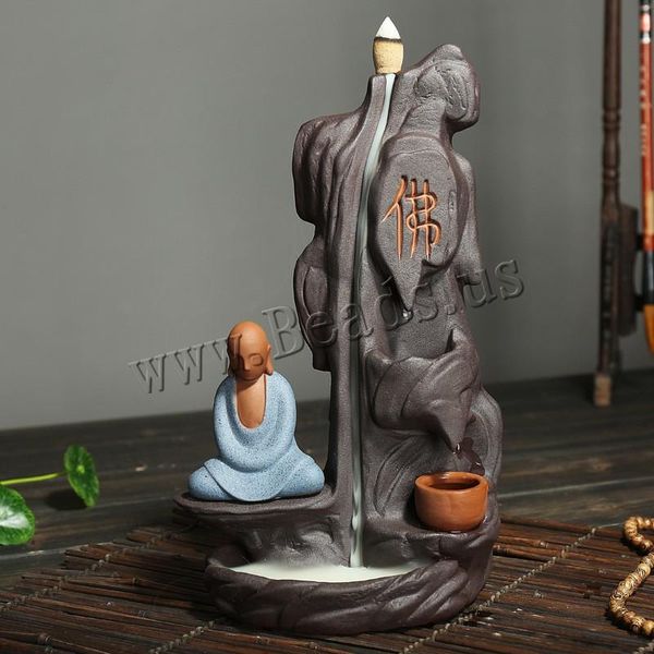 

fragrance lamps traditional chinese ceramic incense burner smoke waterfall backflow holder censer gift ornaments creative home decor