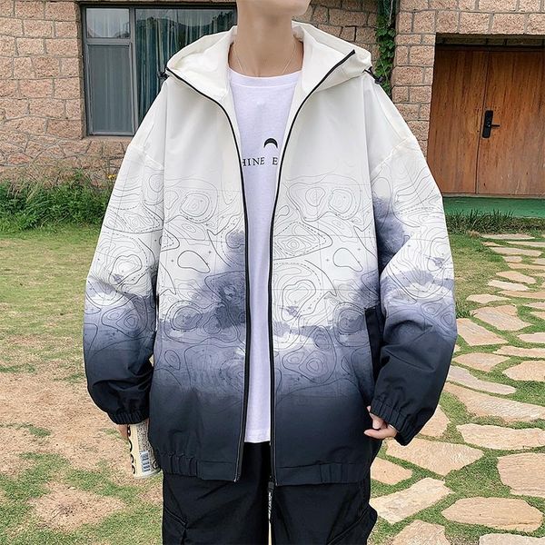 

men's jackets oversize 8xl fashion hooded jacket men 2021 autumn hip hop streetwear outwear coats windbreaker man, Black;brown