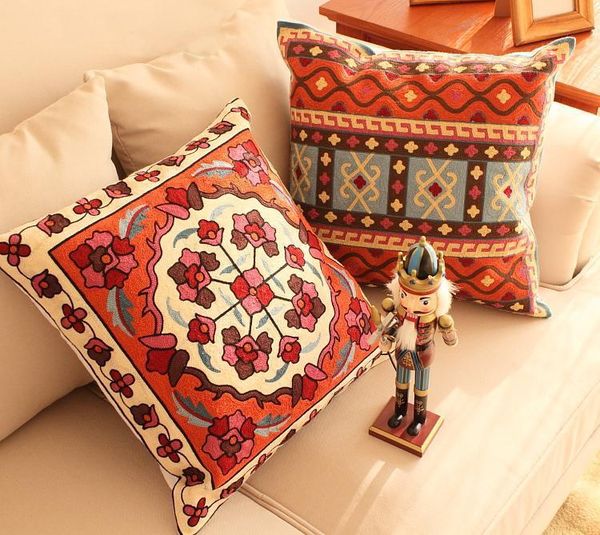 

geometric embroidered cushions cover decorative pillows case sofa cushion embroidery pillowcase cushion/decorative pillow